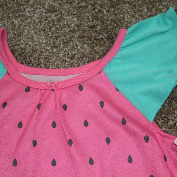 Carter's Watermelon Pajamas 3-Piece Set Shorts Spring Summer Girls Size 6 NWT - Picture 2 of 3